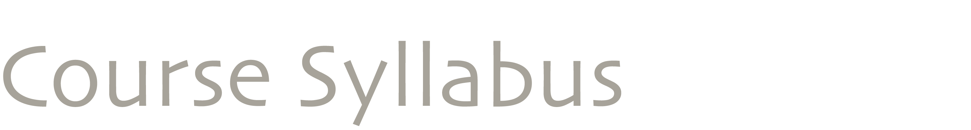 syllabus