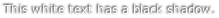 Screen capture from Safari showing black text shadow on white text
