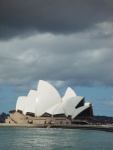 A view of the Sydney Opera House from a distance
