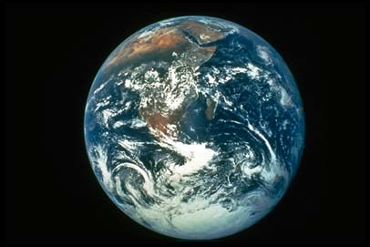 a view of the earth from space